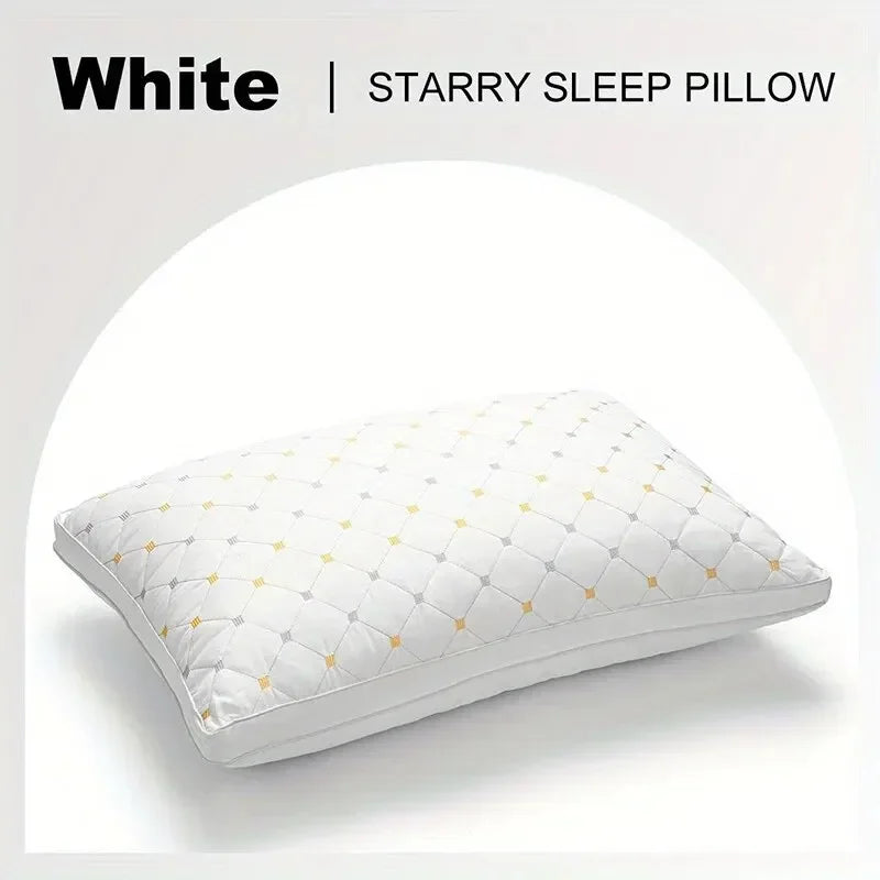 1pc Hotel's Same Feather Cotton Pillow Core Three-dimensional Neck Pillow For Sleeping Bedroom Dormitory Hotel Applicable Leedoar