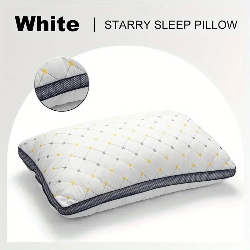 1pc Hotel's Same Feather Cotton Pillow Core Three-dimensional Neck Pillow For Sleeping Bedroom Dormitory Hotel Applicable Leedoar