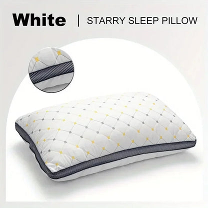 1pc Hotel's Same Feather Cotton Pillow Core Three-dimensional Neck Pillow For Sleeping Bedroom Dormitory Hotel Applicable Leedoar