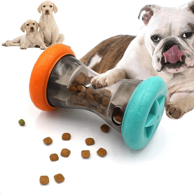 1pc Interactive Dumbbell Design Dog Toys Leaking Food Toy For Dog Slow Feeder Chew Toy Puzzle Interactive Toy Leedoar