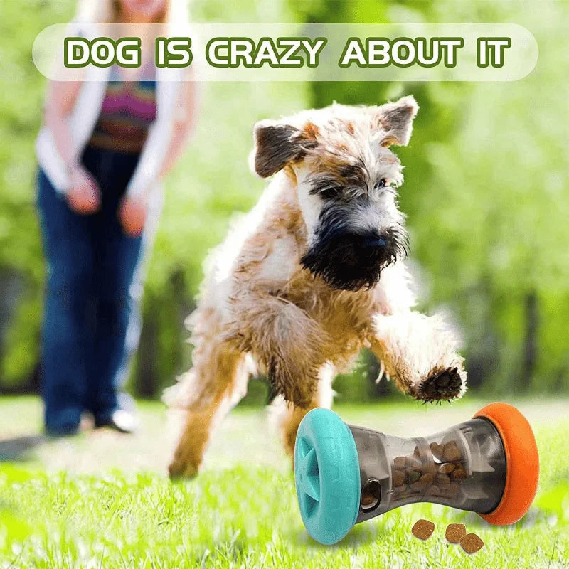 1pc Interactive Dumbbell Design Dog Toys Leaking Food Toy For Dog Slow Feeder Chew Toy Puzzle Interactive Toy Leedoar