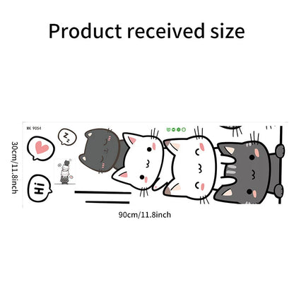 1pc Kitten Door Sticker, Home Decoration Door Sticker, Cute Children's Room Door Decoration Supplies Leedoar