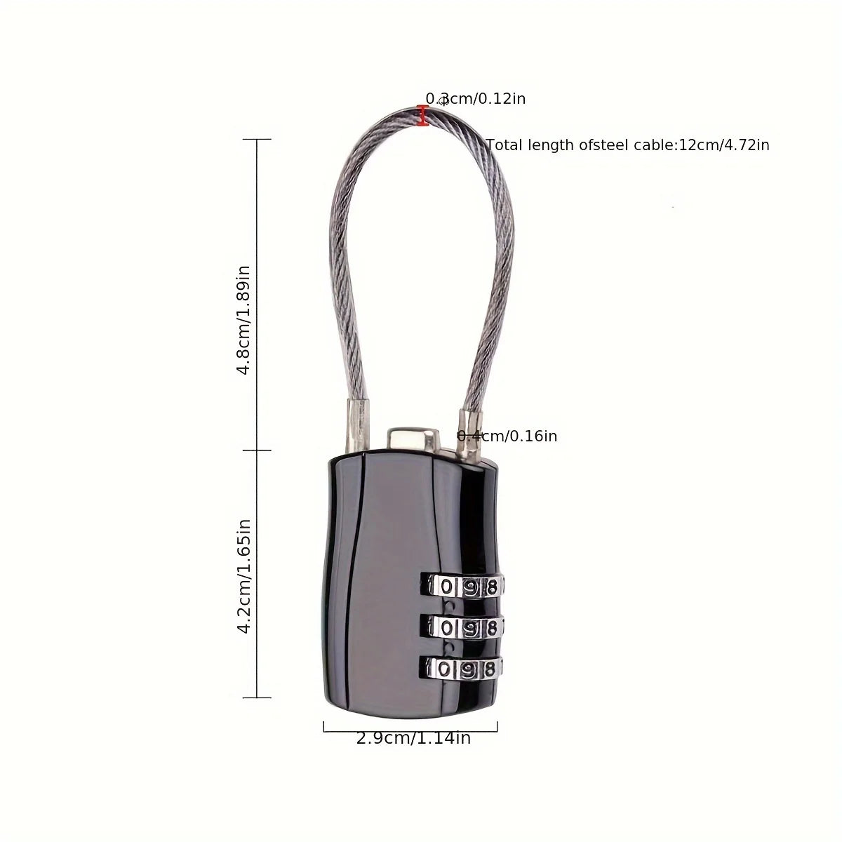 1pc Luggage Travel Lock, School Gym Storage Cabinet Luggage Lock, File Cabinet Tool Box Case Password Lock Leedoar