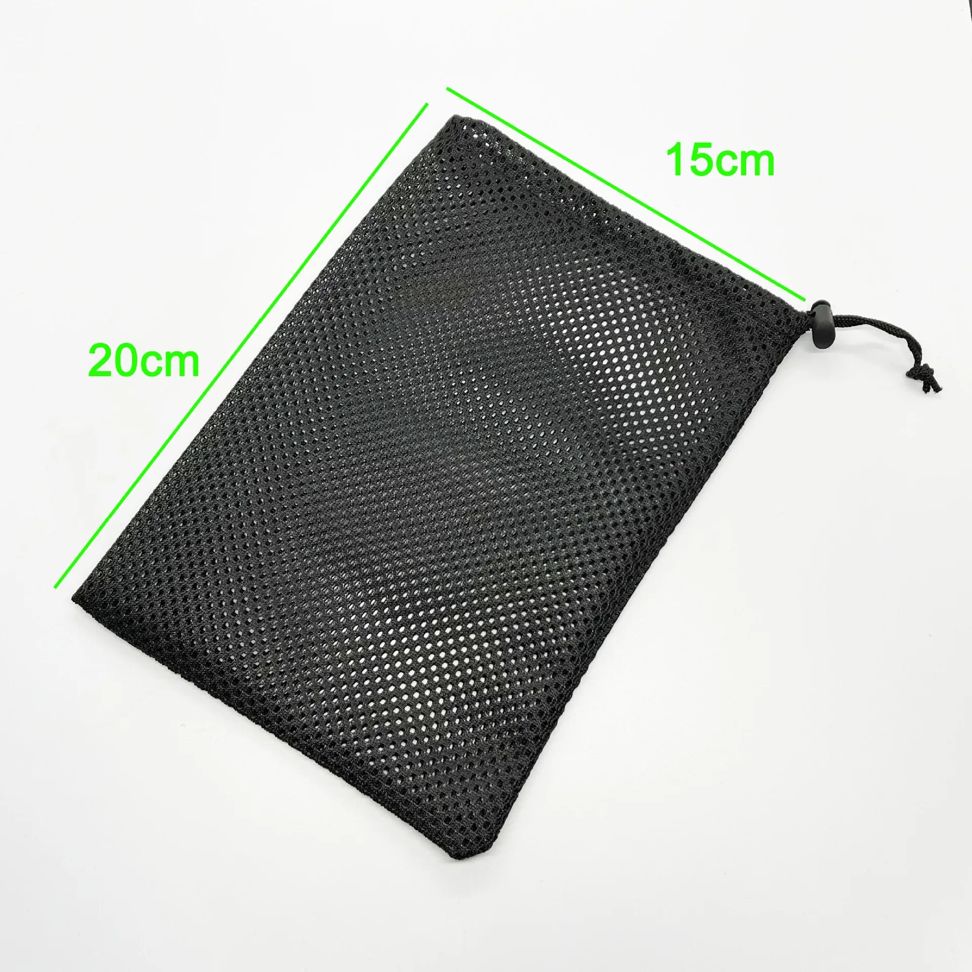 1pc Mesh Bag, Mesh Storage Bag, Polyester Bundle Pocket, Black Mesh Bag, Drawstring Mesh Bag, Drawstring Toy Bag Leedoar