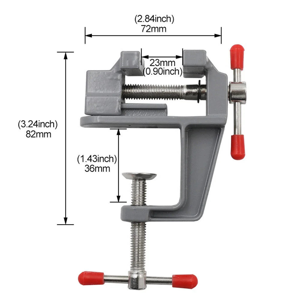 1pc Mini Aluminum Hobby Vice - Compact Multifunctional Clip Workbench, Small Repair, and DIY Projects - Durable, Adjustable Leedoar