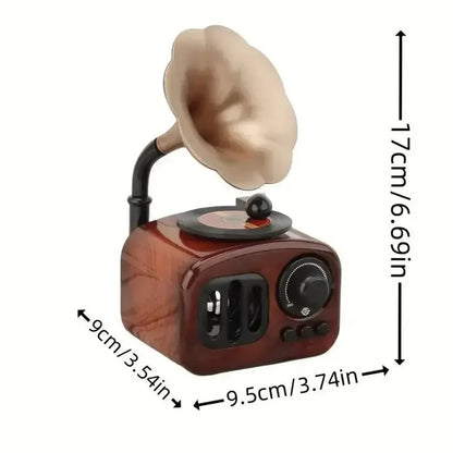 1pc, Music Box, Retro Phonograph Music Box Decoration Ornament Musical Box Table Desk Decoration Valentine's Day Gifts Leedoar