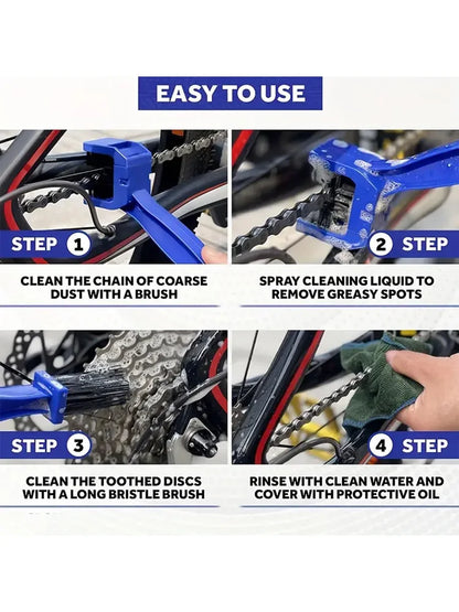 1pc Portable Bicycle Chain Cleaner, Motorcycle Road Bike Chain Clean Brush, Bicycle Clean Tool Kit, Cycling Chain Cleaner Mainte Leedoar