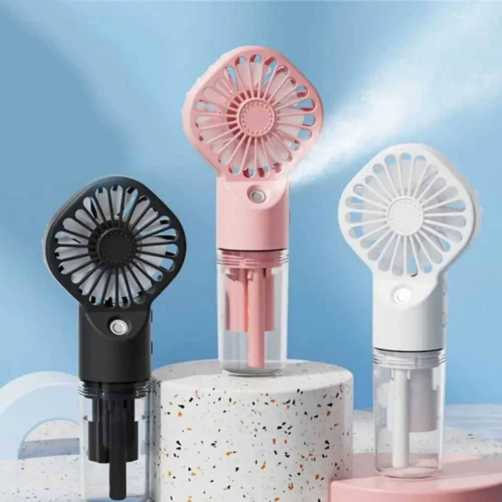 1pc Portable Handheld Spray Fan,Water Spray Mist Fan,Student Dormitory Mini Fan,Summer Supplies, Cooling Tools,Outdoor Small Fan Leedoar