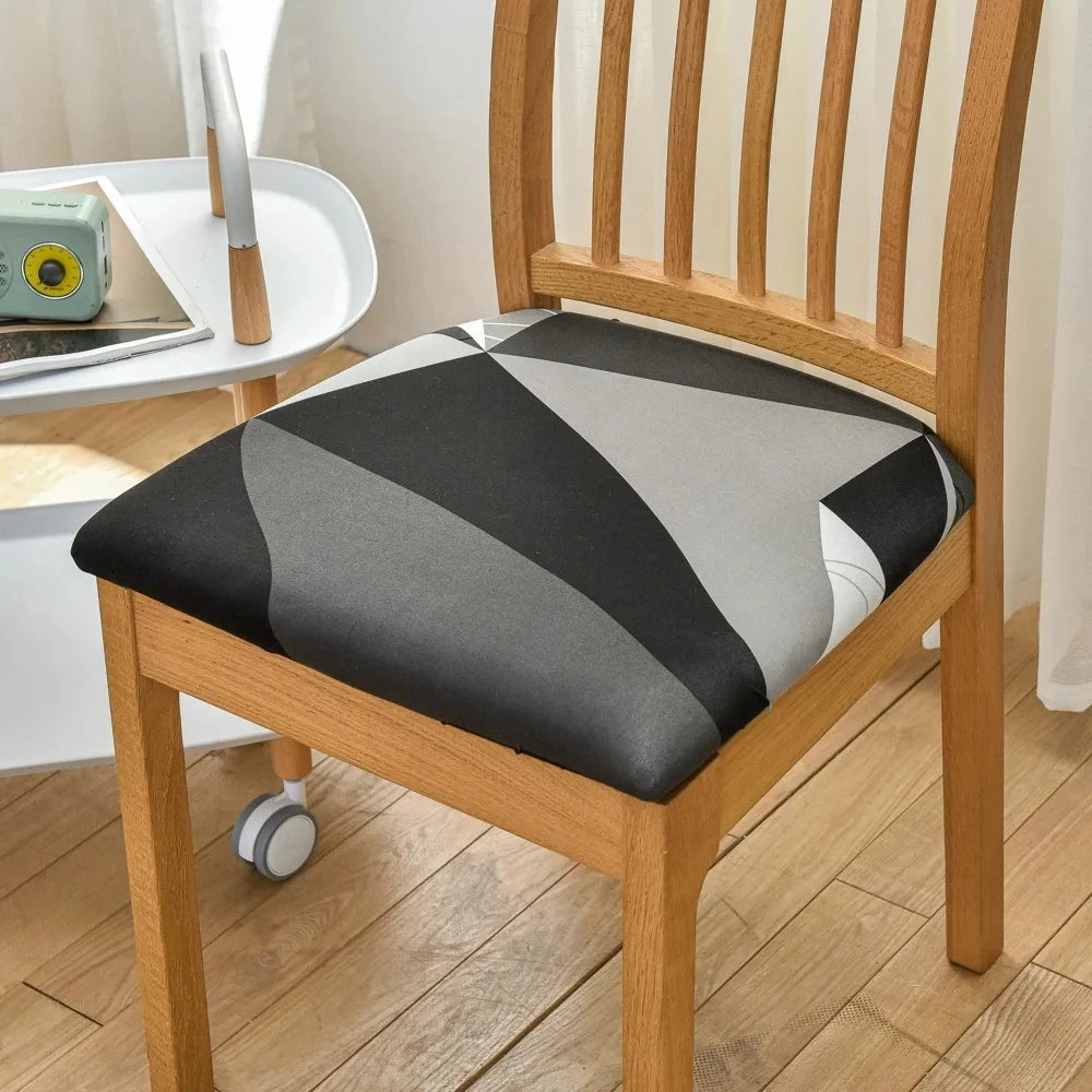 1pc Impresso Cadeira de Jantar Capas de Assento Elástico Removível Lavável Estofado Cadeira Assento Slipcover Protetor 