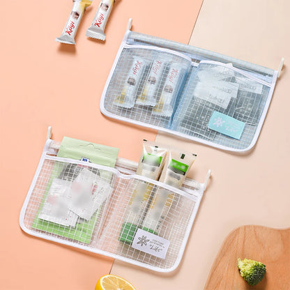 1pc Refrigerator Door Organizer, Fridge Hanging Mesh Bag For Kitchen Storage Bag Leedoar