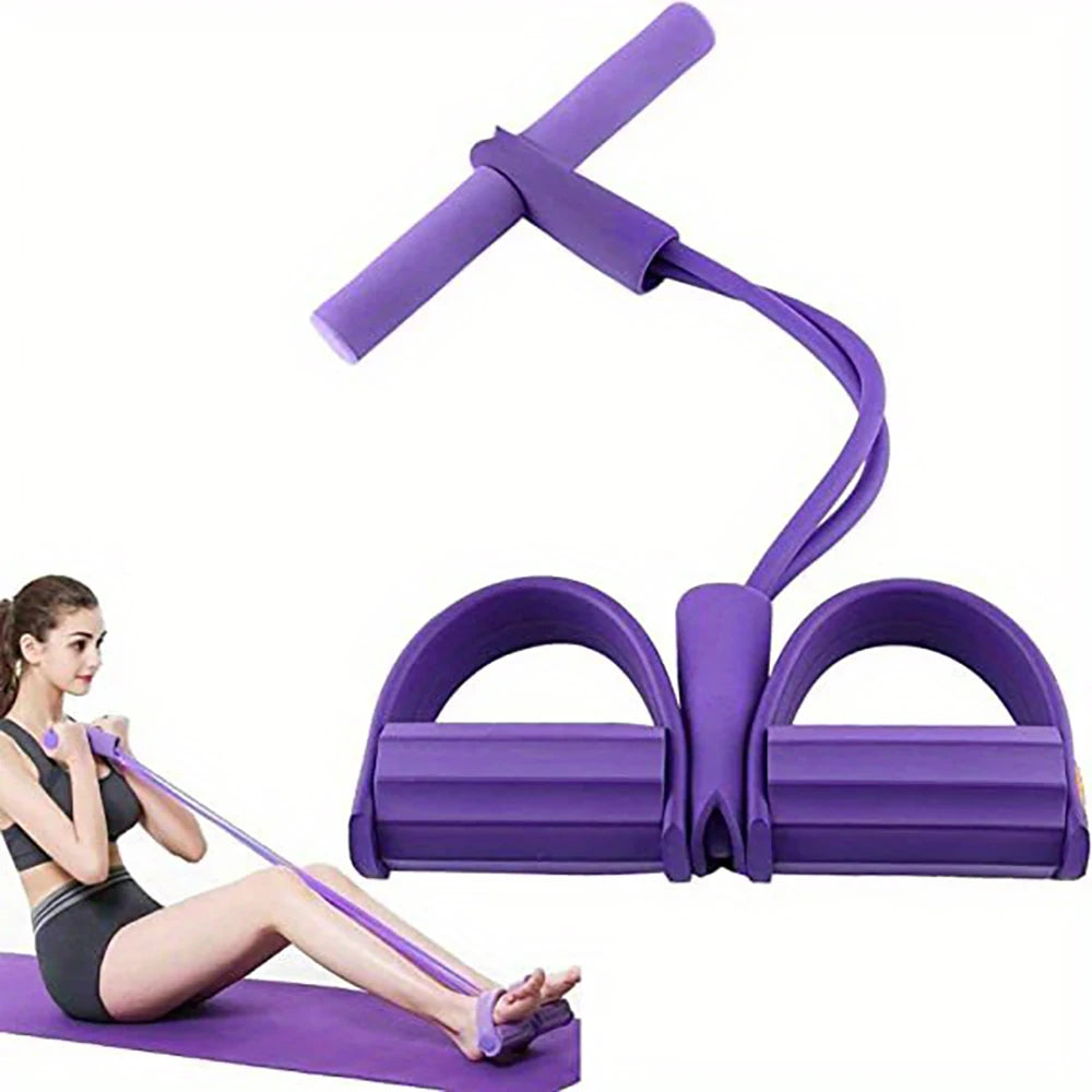 1pc Slim & Tone Your Entire Body with Pedal Resistance Bands - Yoga Equipment for Abdomen, Waist, Arm & Leg Stretching! Leedoar