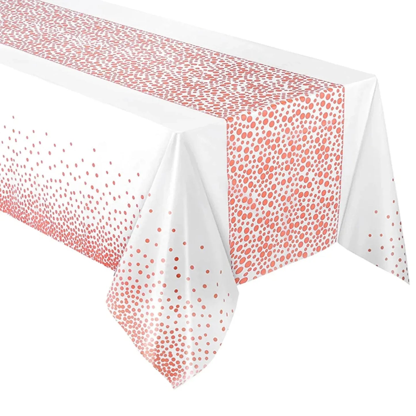 1pc Small Polka Dot Disposable Tablecloth,Thickened Waterproof PEVATablecloth, Home Wedding Birthday Party Decoration,54*108inch Leedoar