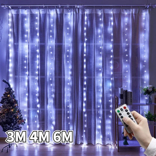 1pc USB 3x3/3*2/3*1 LED Cortina Luzes de Quarto Guirlanda de Natal Luz de Fada Festão Casamento Casa Decoração de Quarto Iluminação 