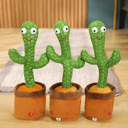 1 cactus que se carga por USB y puede bailar. Cactus giratorio que puede hablar, cantar, bailar y balancearse. 