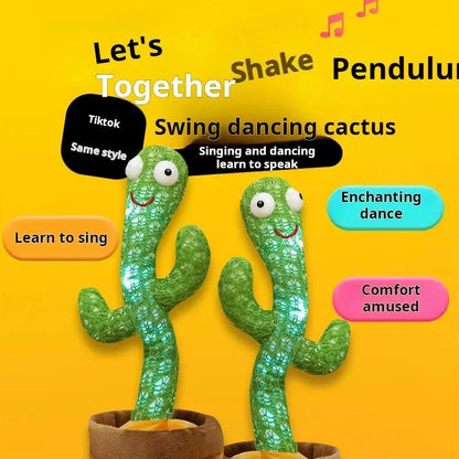 1pc USB Charging Cactus That Can Dance, Twist Cactus That Can Speak, Sing, Dance, Sway Toy Leedoar