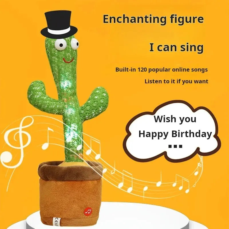 1pc USB Charging Cactus That Can Dance, Twist Cactus That Can Speak, Sing, Dance, Sway Toy Leedoar