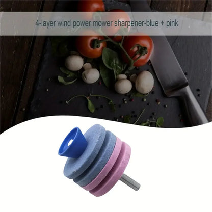 1pc Universal Knife Sharpener - Fastest Rotary Drill Cutter for Lawn Mower Blades, Gardening Tools, and More - Wrinkle-Free, Eas