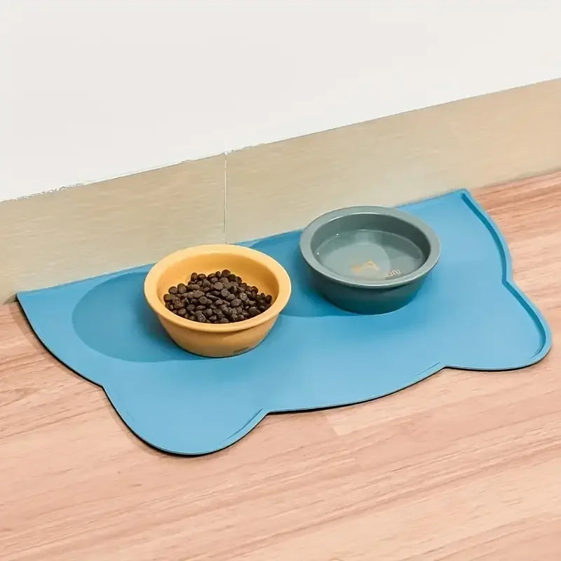 1pc Waterproof Silicone Pet Food Mat - Non-Slip Easy To Clean Perfect For Dogs And Cats Leedoar