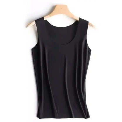 1pc Women Summer Ice Silk Seamless Outside Inside With A All-fit Sleeveless Modal Slimming Suspenders Leedoar