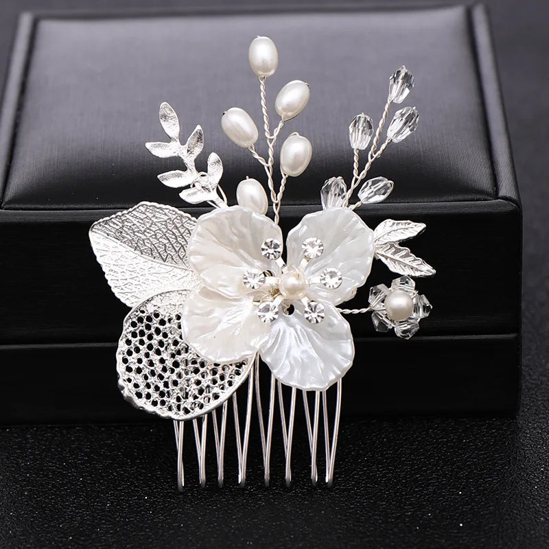 1pc bridal headdress gold leaf hair comb bridal headdress insert comb jewelry