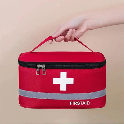 1 unidade de bolsa de armazenamento de medicamentos, bolsa de armazenamento portátil, armazenamento doméstico à prova de poeira, organizador para mesa, quarto, casa, dormitório 