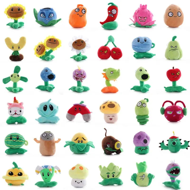 1pcs 13-20cm Plants vs Zombies Plush Toys Doll PVZ Sunflower Chomper Melon Peashooter Plants Soft Stuffed Toys for Children Kids Leedoar