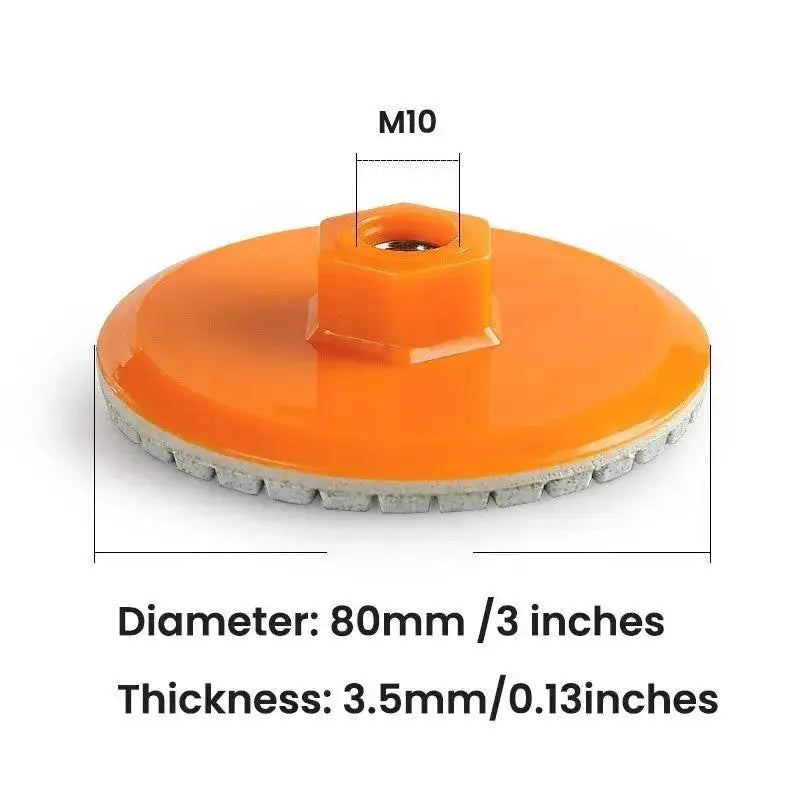 1pcs 80mm Ceramic Tile Trimming Polishing Disc Angle Grinder Dry Polishing Marble Quartz Stone Chamfering Grinding Edge