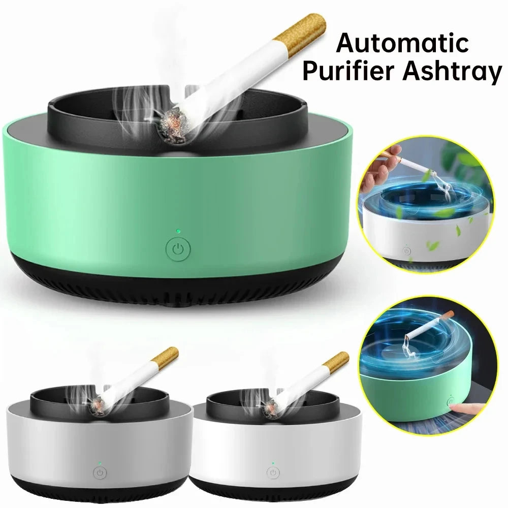 1pcs Ashtray Air Purifier Intelligent Passive Smoking Removal Smoking Smoke Smell Multi Filtration Indoor Living Room Office Leedoar