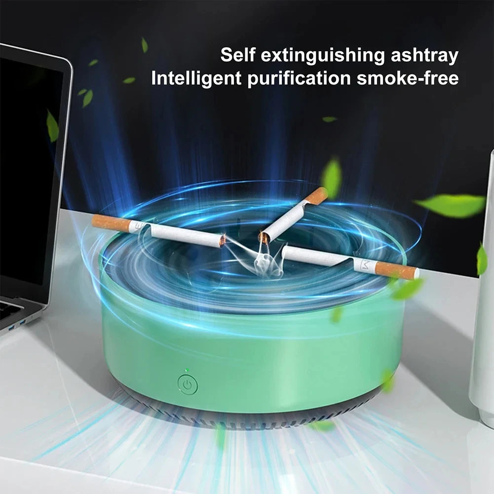 1pcs Ashtray Air Purifier Intelligent Passive Smoking Removal Smoking Smoke Smell Multi Filtration Indoor Living Room Office Leedoar