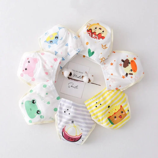 1pcs Baby Bare Cloth Diapers Unisex Reusable Washable Infants Children Cotton Cloth Training Panties Nappies Changing Leedoar