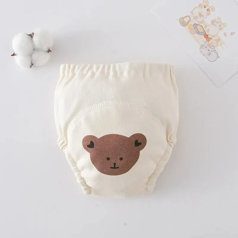 1pcs Baby Training Pants Cotton Cloth 6 Layers Cloth Baby Diapers Breathable Reusable Washable Children Underwear Cloth Diapers Leedoar