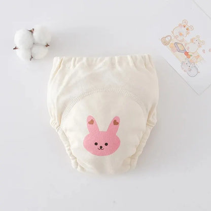 1pcs Baby Training Pants Cotton Cloth 6 Layers Cloth Baby Diapers Breathable Reusable Washable Children Underwear Cloth Diapers Leedoar