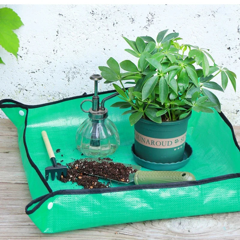 1pcs Planting Mat 50cm-100cm Gardening Potting Pad Foldable Garden Plant Flower Pot Transplanting Waterproof Mats Leedoar