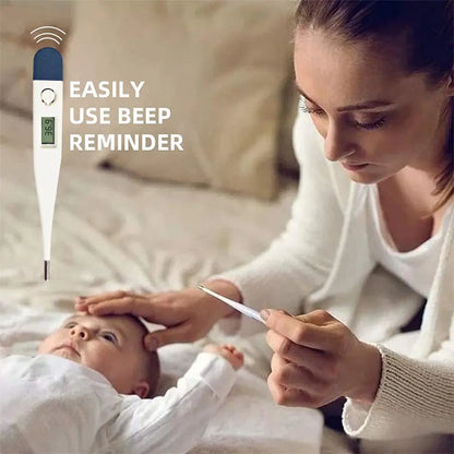 1pcs Thermometer for Fever Digital Basal Body Oral Armpit or Rectal Electronic LCD Display High-Precision Measurement Smart Heat Leedoar