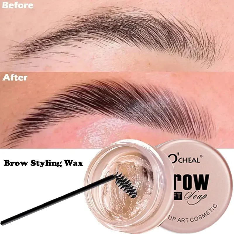 1pcs Waterproof 3D Eyebrow Styling Cream Quick-drying Makeup Eyebrow Sculpt Soap Natural Wild Brow Pomade Setting Gel Wax Leedoar