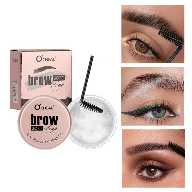 1pcs Waterproof 3D Eyebrow Styling Cream Quick-drying Makeup Eyebrow Sculpt Soap Natural Wild Brow Pomade Setting Gel Wax Leedoar