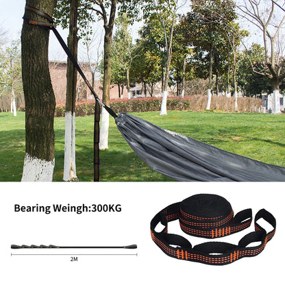 2/4Pcs Hammock Straps Special Reinforced Polyester Straps 5 Ring High Load-Bearing Barbed Black Outdoor Camping Hammock Straps Leedoar