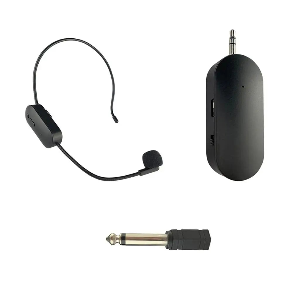 Microfone sem fio 2.4g para áudio compatível com Bluetooth, dispositivo de amplificação de ensino para performance em palco, guitarra, fitness, ioga 