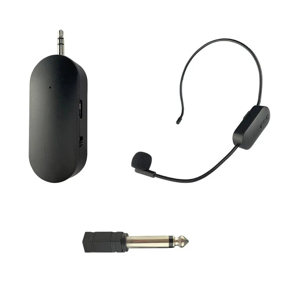 Microfone sem fio 2.4g para áudio compatível com Bluetooth, dispositivo de amplificação de ensino para performance em palco, guitarra, fitness, ioga 