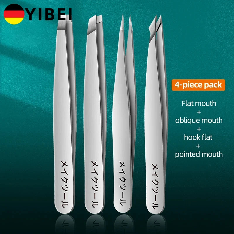 2-4pcs High-quality Professional Tweezers Set - Perfect For Eyebrow Hair Removal, Splinter & Ingrown Hair Removal & For Men & W Leedoar