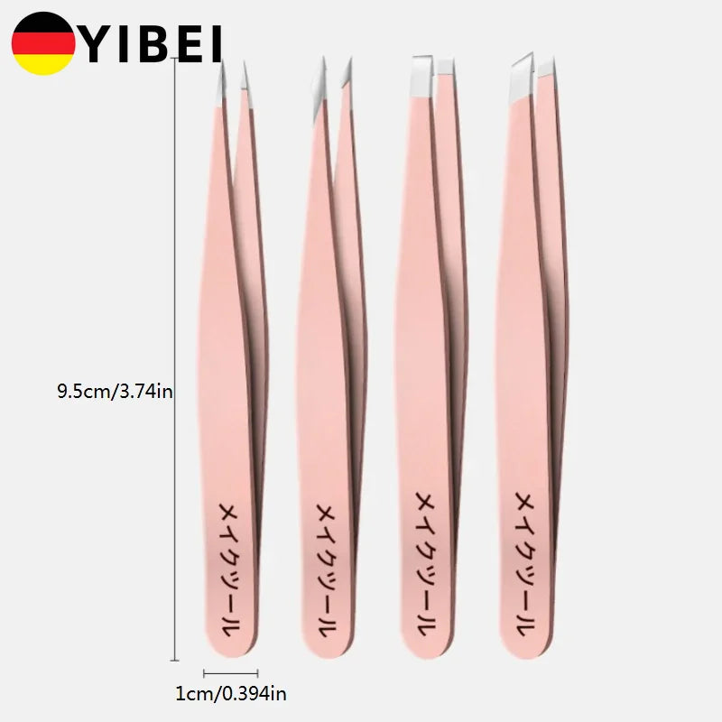 2-4pcs High-quality Professional Tweezers Set - Perfect For Eyebrow Hair Removal, Splinter & Ingrown Hair Removal & For Men & W Leedoar