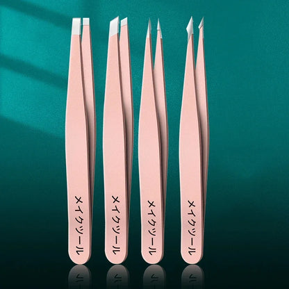 2-4pcs High-quality Professional Tweezers Set - Perfect For Eyebrow Hair Removal, Splinter & Ingrown Hair Removal & For Men & W Leedoar