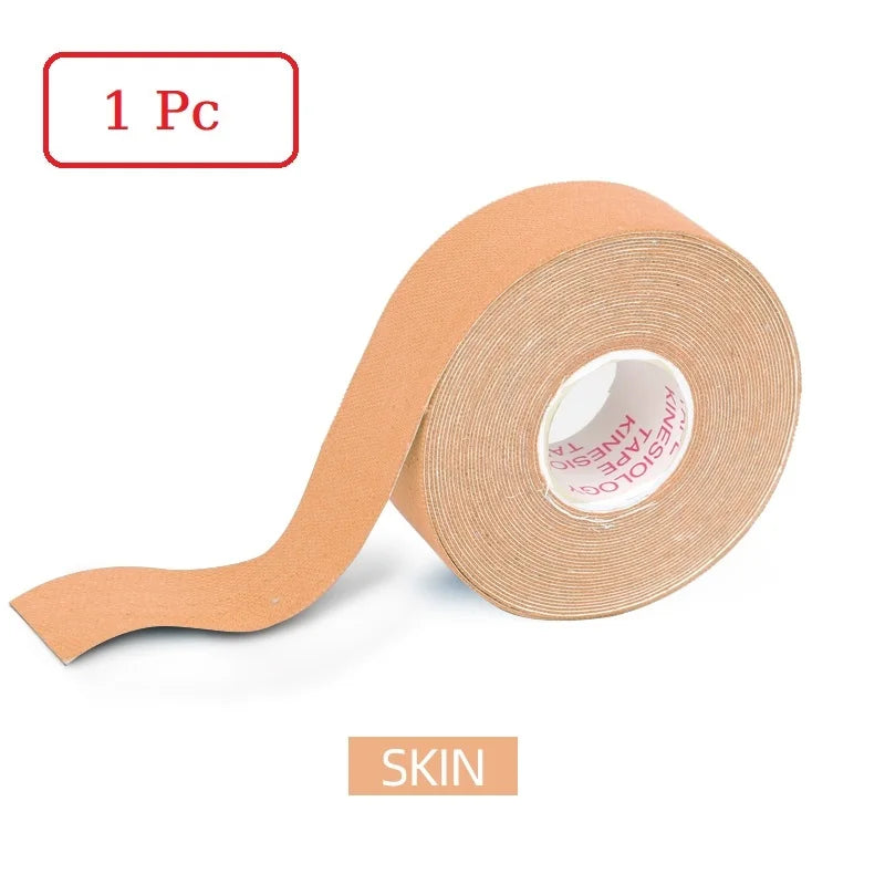 Cinta kinesiológica de 2,5 cm x 5 m para rostro, línea en V, cuello, ojos, levantamiento de arrugas, cinta adhesiva, herramienta para el cuidado de la piel facial, vendaje elástico 