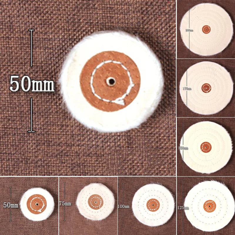 2-8inch Cloth Polishing Wheel Buffing Pads Angle Abrasive Grinder Discs For Sanding Jewelry Metal Glass Woodworking Accessories Leedoar