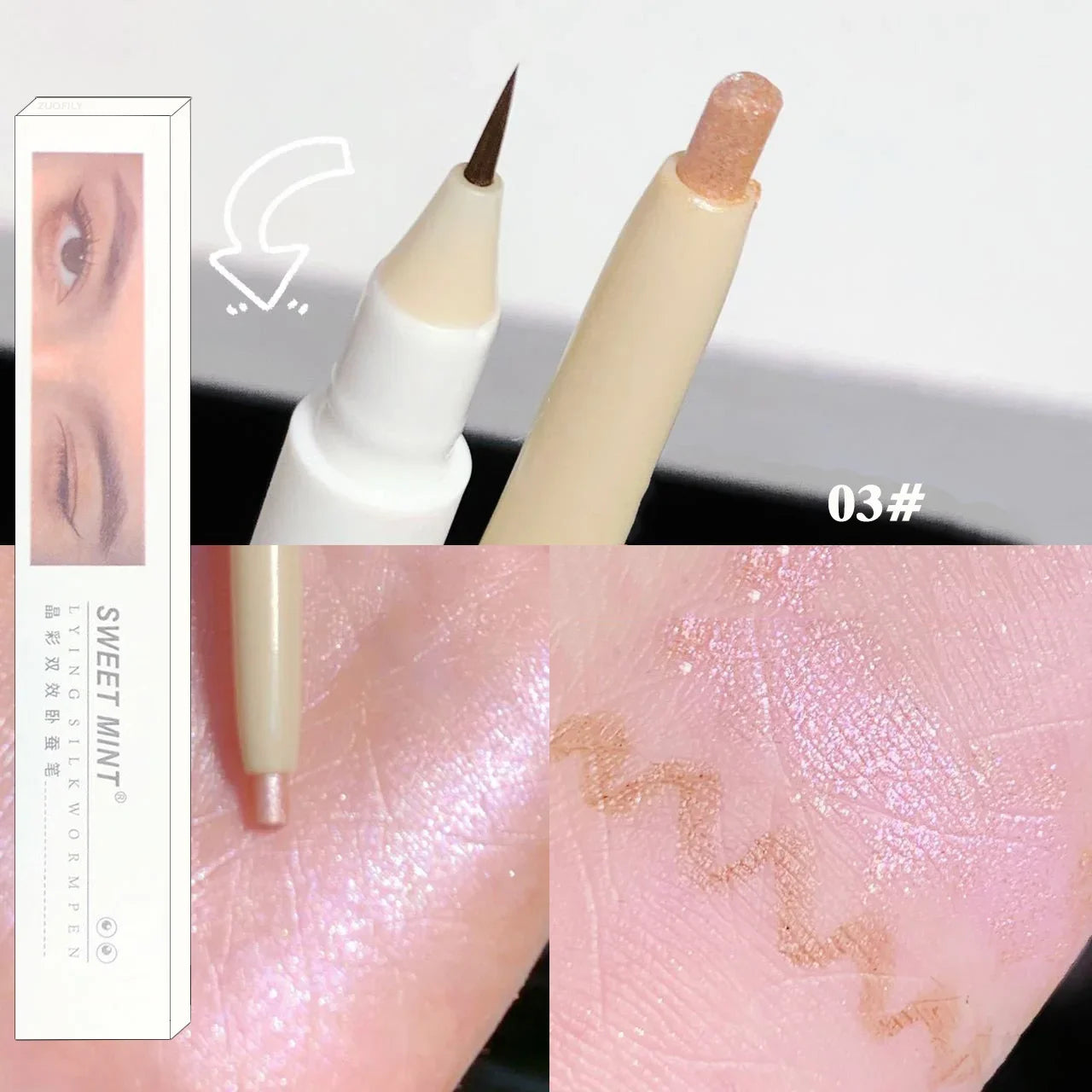 Ladies Multi Color Delicate Eyeliner Glue Pen Slim Eyeliner Is Not Easy To Dizzy Dyeing Spring And Summer Lying Silkworm Leedoar