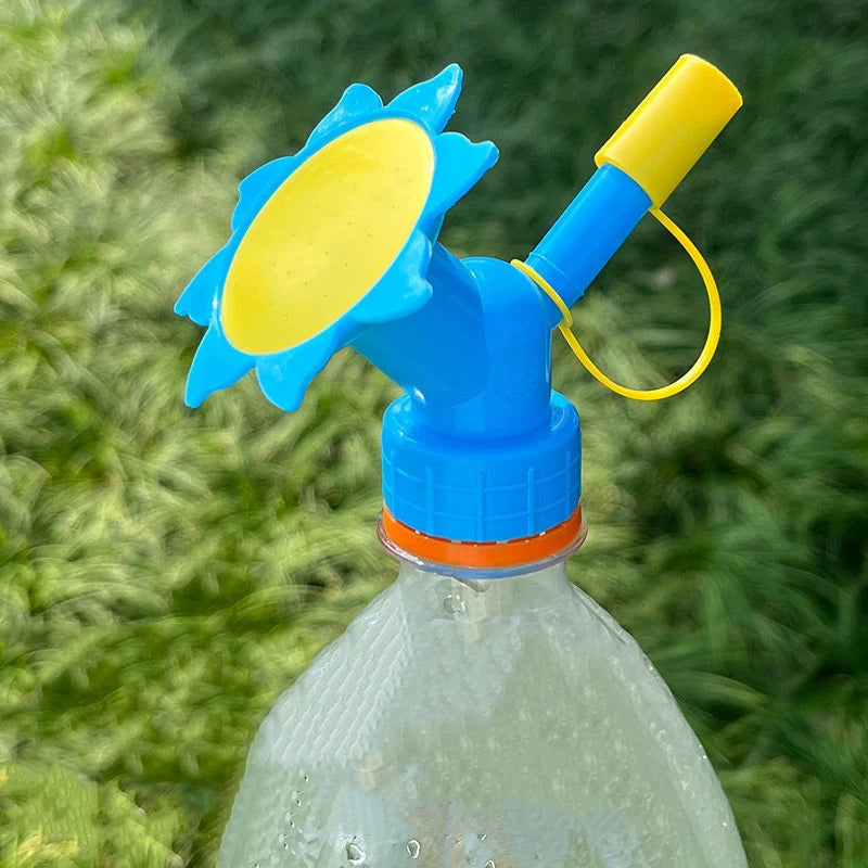 2 In 1 Watering Nozzle Sun Flower Automatic Watering Waterer Gardening Beverage Bottle Succulent Irrigation Tools Leedoar