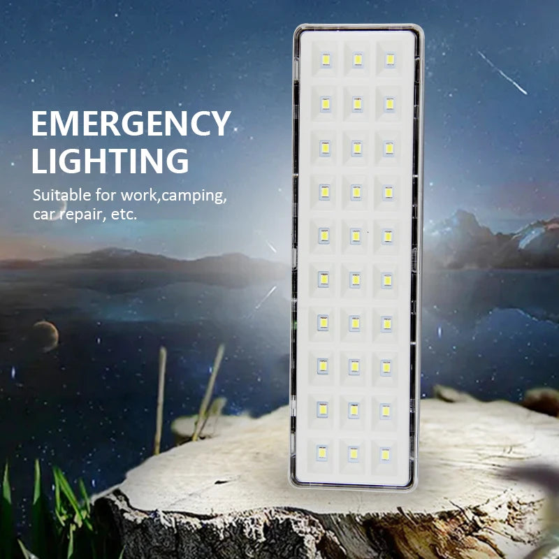 Lámpara de emergencia recargable de 30 LED y 2 modos regulables, luces de reparación nocturnas para exteriores, linterna portátil para acampar para uso en cortes de energía