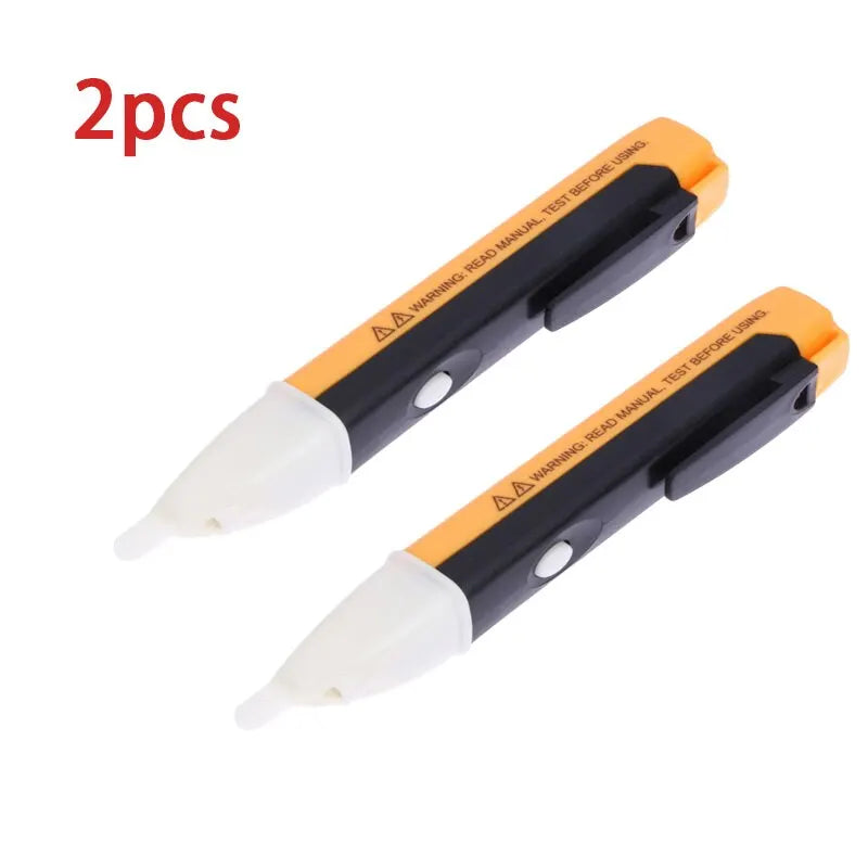 2 PCS Electrician Multifunctional Voltage Test Pen Accuracy Check Power Failure Zero Fire Line Non-Contact Detection Sensor LED Leedoar