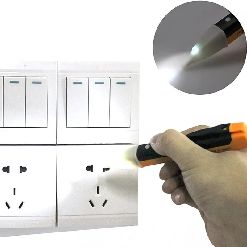 2 PCS Electrician Multifunctional Voltage Test Pen Accuracy Check Power Failure Zero Fire Line Non-Contact Detection Sensor LED Leedoar