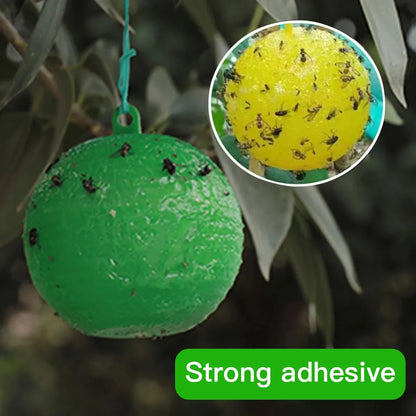 2 Pieces/set of Fruit Fly Traps with Spherical Strong Adhesive to Trap Small Flying Insects and Pests in Orchard Farms Leedoar